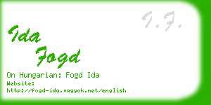 ida fogd business card
